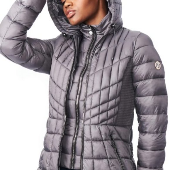 Bernardo XS Packable Hooded fill Coat with Bib - Picture 5 of 16